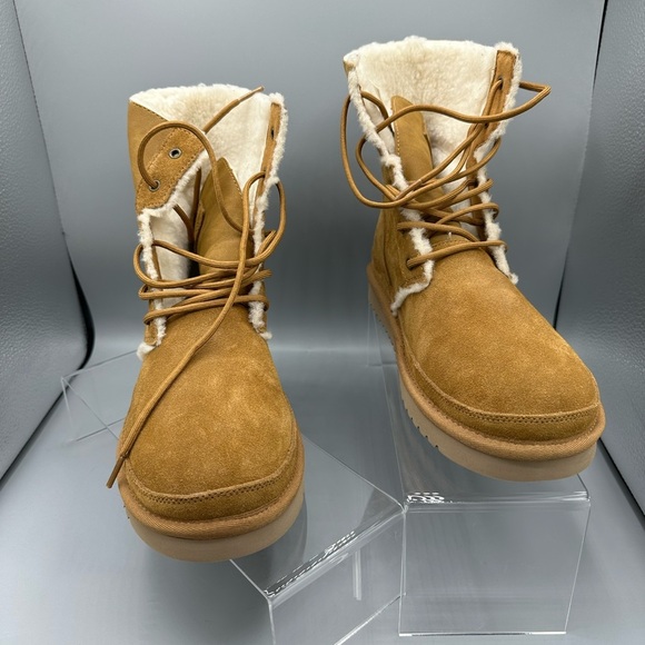 UGG Koolaburra Boots mid-calf Camel color Size 10 ready for winter in comfort - Picture 3 of 11